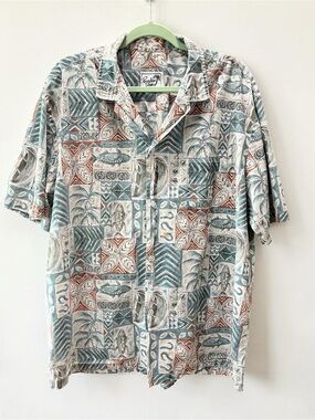 Tiki beach Paradise Style Hawaiian Shirt Tropical Mens XL